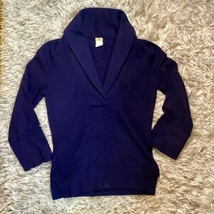 J CREW I Women’s S I Cashmere Navy Blue V Neck Sweater I Quiet Luxury I Classy